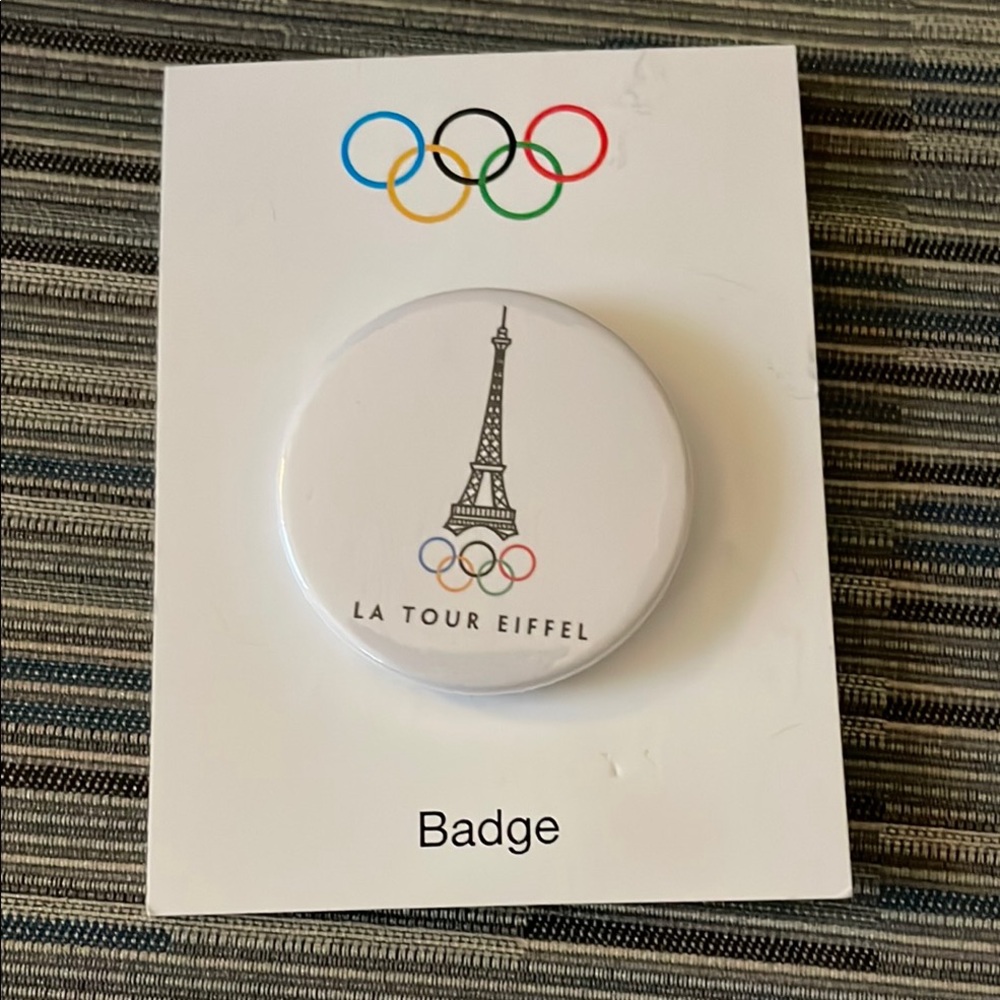 Official Paris 2024 Olympic Collection Pin with Eiffel Tower